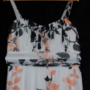 White floral spring dress